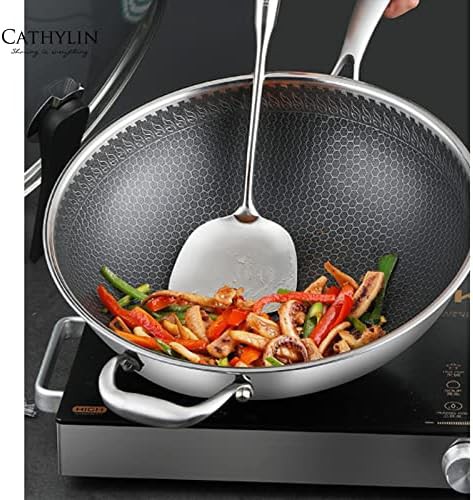 Stainless steel stir fry wok 13 — photo 3