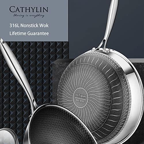 Honeycomb stainless steel wok pan 12.5 — photo 4