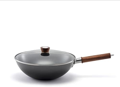 Dragon Carbon Steel 12 inch Wok with Lid