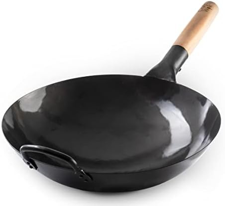 Pre seasoned black 13 inch round wok