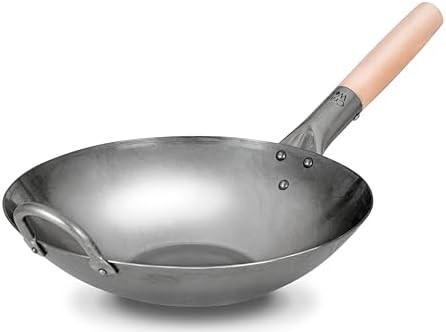 Hand hammered electric 12 inch flat wok