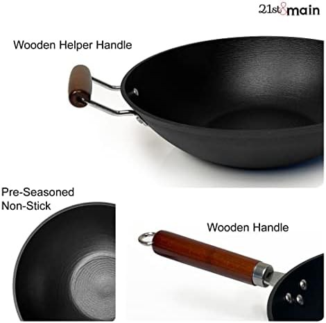 Lightweight Cast Iron Flat Bottom Wok — photo 3