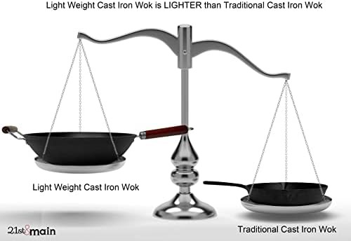 Lightweight Cast Iron Flat Bottom Wok — photo 4
