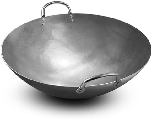 Heavy Duty Hand Hammered Hong Kong Wok 15 in