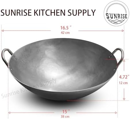 Heavy Duty Hand Hammered Hong Kong Wok 15 in — photo 4