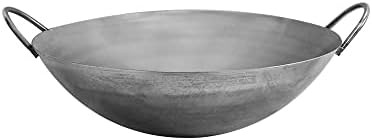 Pre-seasoned carbon steel Cantonese wok 20 in