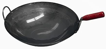 Traditional Chinese style carbon steel wok 16 in — photo 2