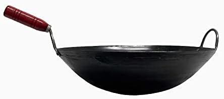 Traditional Chinese style carbon steel wok 16 in — photo 3