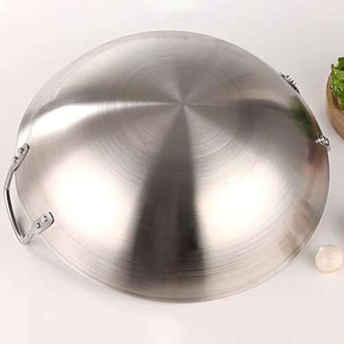 Stainless steel round bottom gas stove wok — photo 3