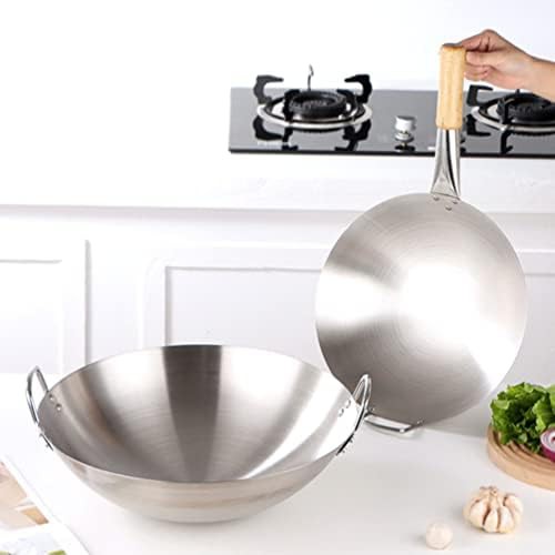 Stainless steel round bottom gas stove wok — photo 4