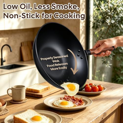 Pre-Seasoned Carbon Steel Wok Twelve Piece Set — photo 4