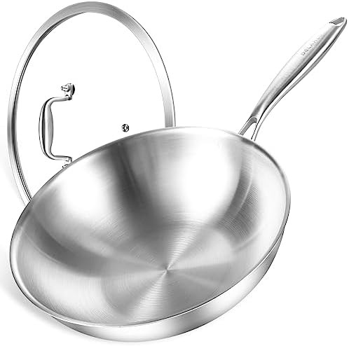 High Side Tri-Ply Stainless Saute Wok