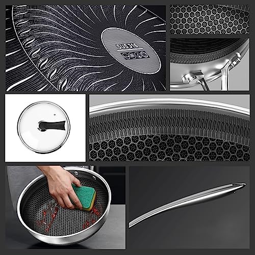 Stainless nonstick wok with lid and stay-cool handle — photo 3