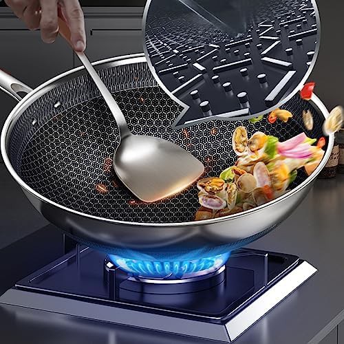 Stainless nonstick wok with lid and stay-cool handle — photo 4