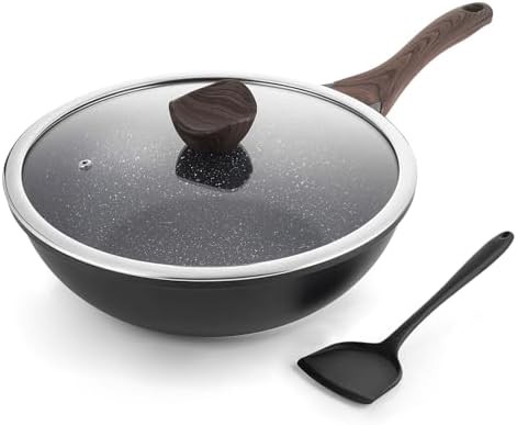 Granite Stone Nonstick Wok with Lid