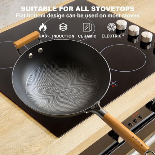 Cast iron nonstick wok with detachable handle — photo 4