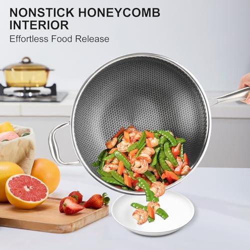 Professional Honeycomb Nonstick Stir Fry Wok — photo 3