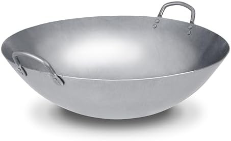 Large 18 inch canton carbon steel wok