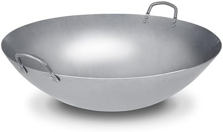 Extra large 21 inch canton carbon steel wok
