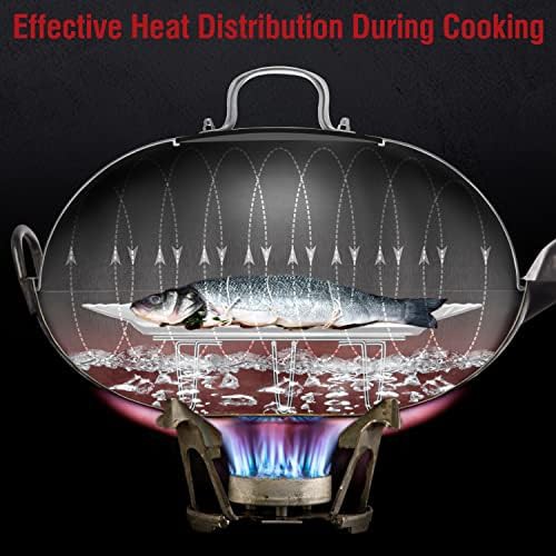 Blue flat bottom wok with skimmer 13.5 in — photo 5