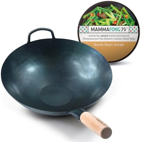 Preseasoned Flat Bottom Pow Wok 12 in