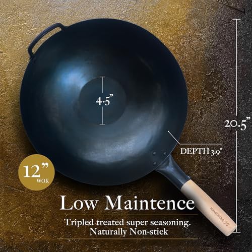 Preseasoned Flat Bottom Pow Wok 12 in — photo 3