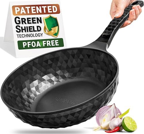 Diamond Nonstick Flat Bottom Stir Fry Pan