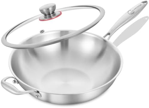 Thirteen Inch Detachable Handle Stainless Wok
