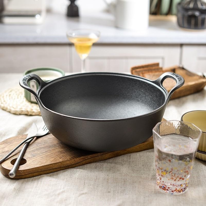 Small Cast Iron Induction Grilling Wok 8 in — photo 4