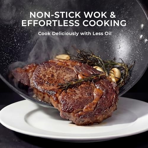 Carbon steel wok with steamer and lid — photo 5