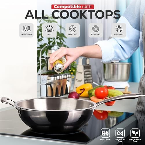 Tri-Ply Stainless Steel 10 inch Wok — photo 4