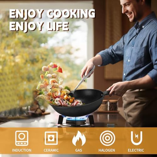 Stainless Steel Nonstick Wok with Steamer Basket — photo 4