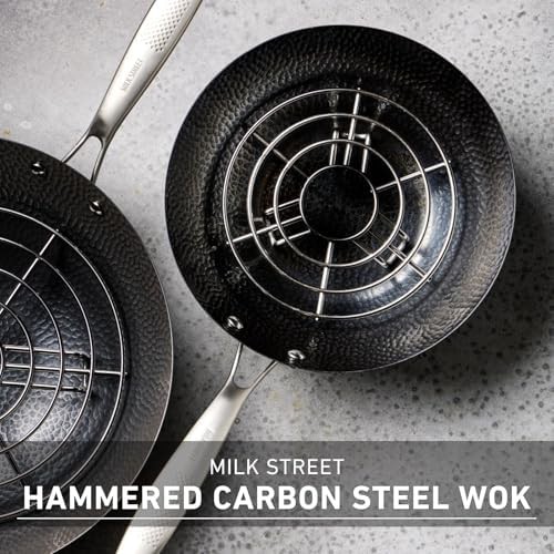 Hammered Carbon Steel Wok with Helper Handle — photo 3