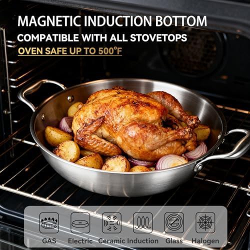 Ten Inch Stainless Steel Wok with Riveted Handle — photo 4