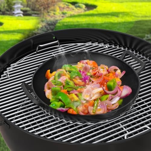 Cast iron 14 in dual handle wok — photo 4