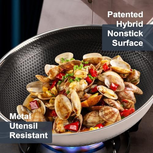 Tri-ply Stainless Steel Nonstick Wok — photo 4