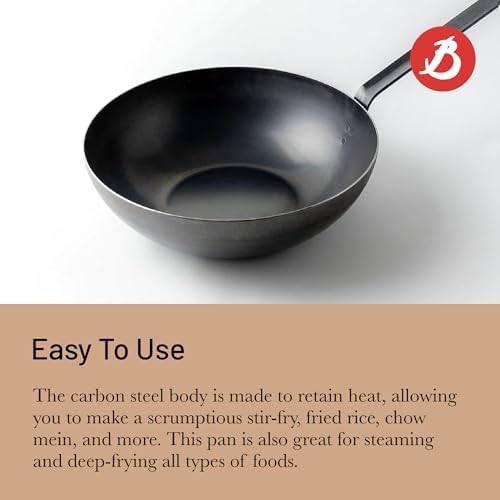 Blue Carbon Steel Oven Safe Wok Pan — photo 5