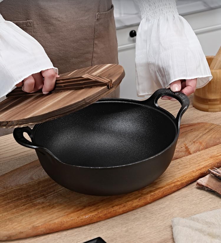 Large Pre-Seasoned Wok with Loop Handles — photo 4