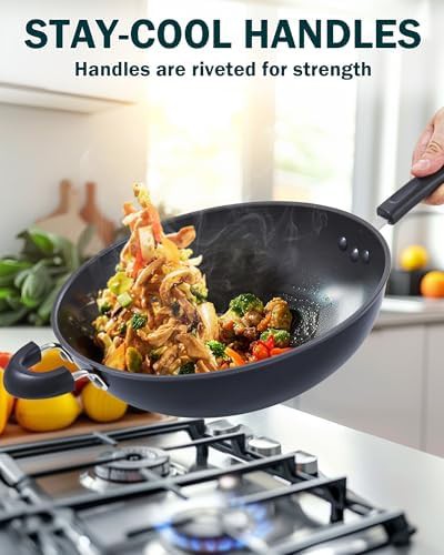 Hard anodized nonstick black wok 12 in — photo 4