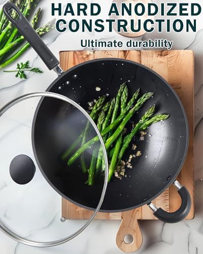 Hard anodized nonstick black wok 12 in — photo 5