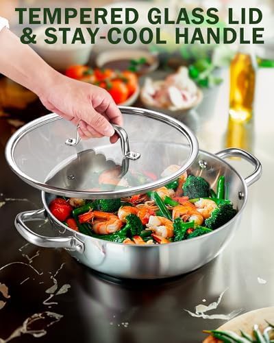 Tri-ply clad stainless steel wok 12 in — photo 4