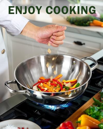 Tri-ply clad stainless steel wok 12 in — photo 5
