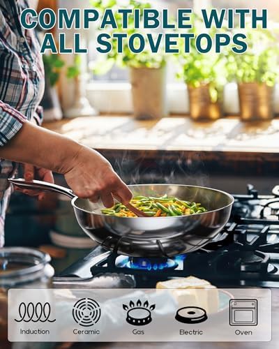 Cooks Standard 10.5-inch Silver Stainless Stir Fry Pan — photo 3