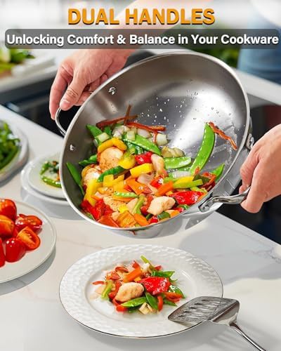 12-inch Multi-Ply Clad Stainless Steel Chef's Pan with Lid — photo 4