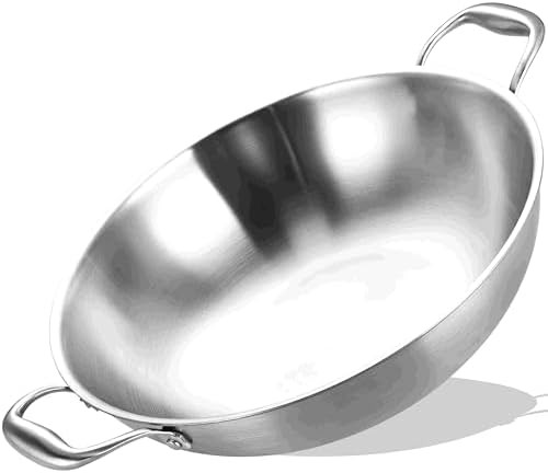 Fourteen Half Inch Jumbo Stainless Steel Wok