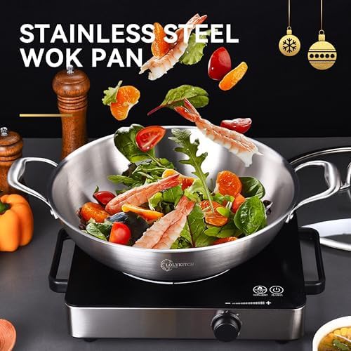 Fourteen Half Inch Jumbo Stainless Steel Wok — photo 5