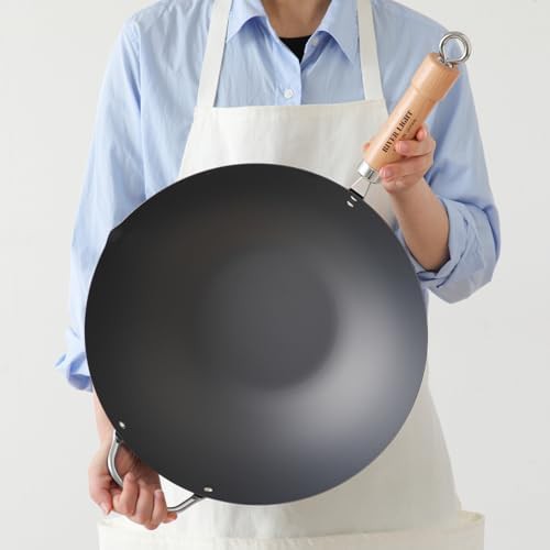 Japanese style wooden handle peking wok — photo 3