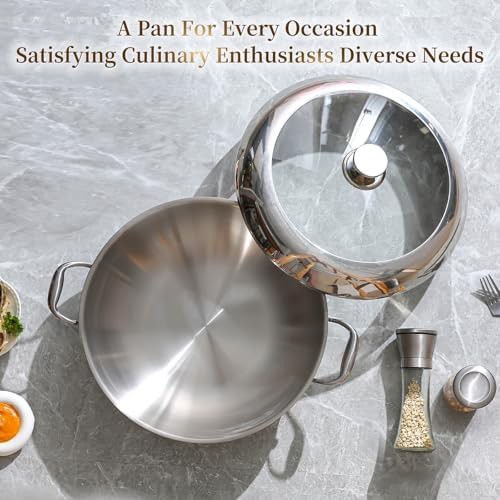 Flat Bottom Stainless Steel Induction Wok — photo 4