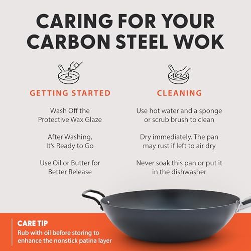 Kyoto Carbon Steel 14 in Flat Bottom Wok — photo 4