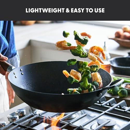 Kyoto Carbon Steel 14 in Flat Bottom Wok — photo 5